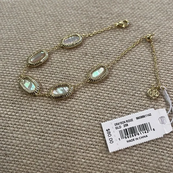 Kendra Scott Grayson Ridge 14K Plated Link Bracelet/NWT - Picture 5 of 7